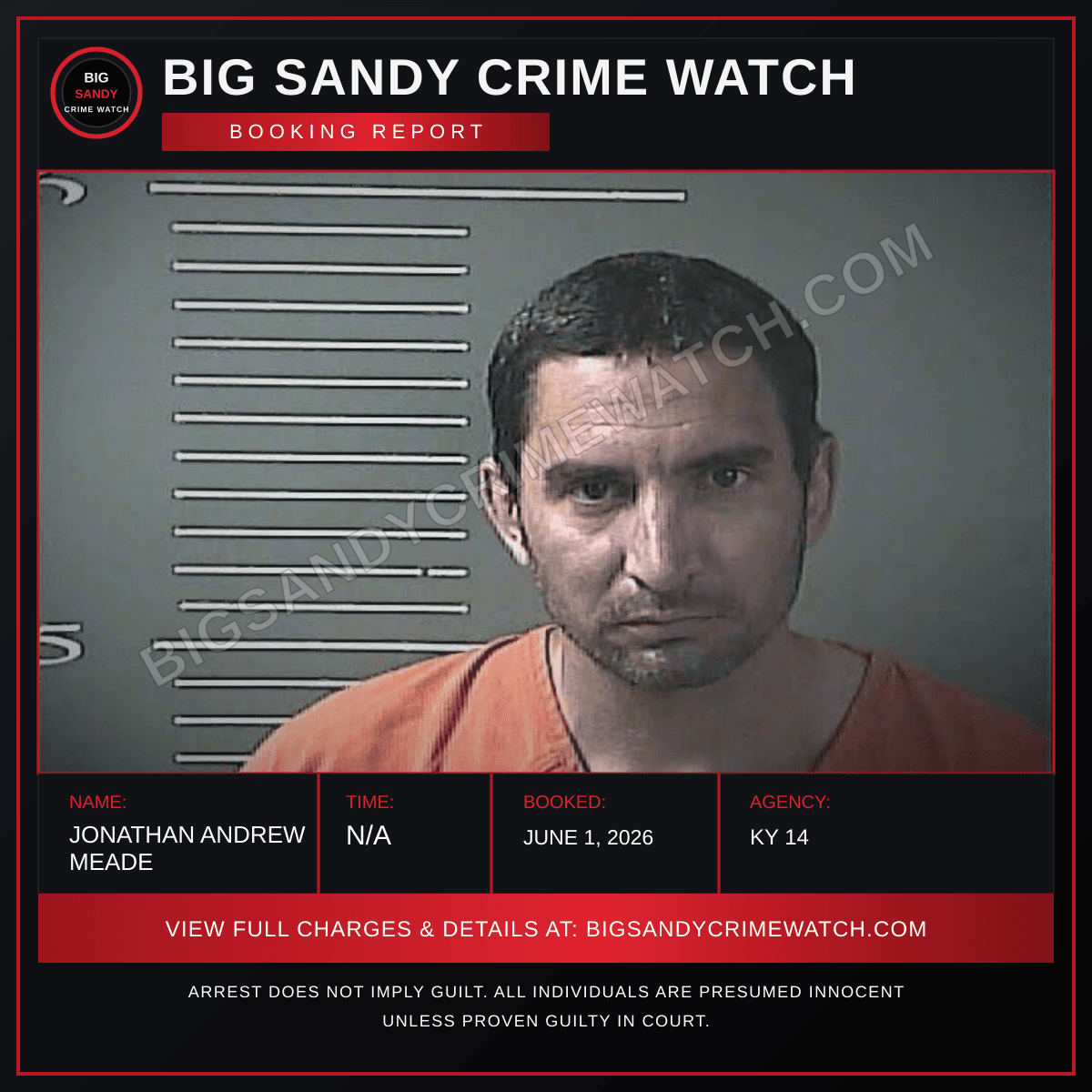 JONATHAN ANDREW MEADE booking report card