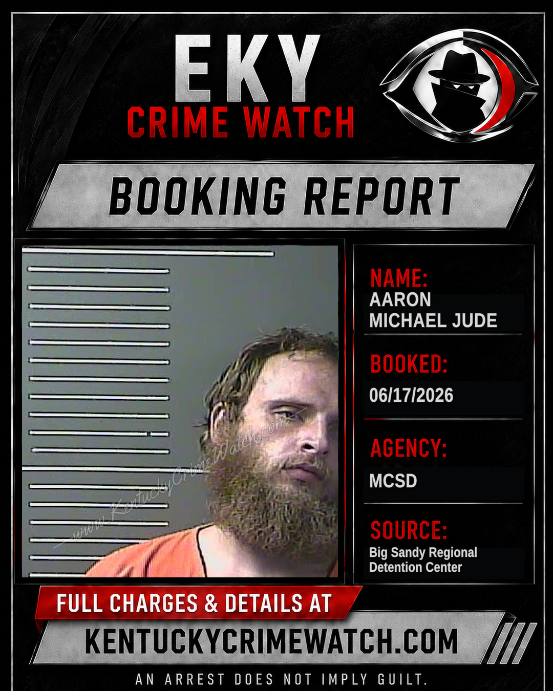 AARON MICHAEL JUDE booking image
