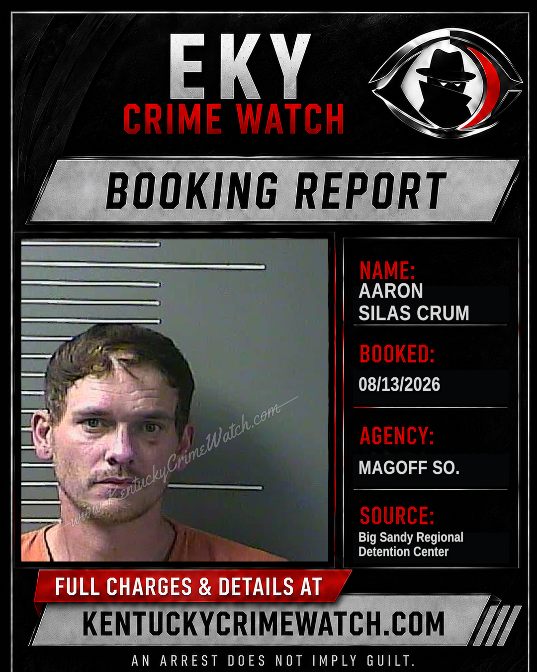 AARON SILAS CRUM booking report card