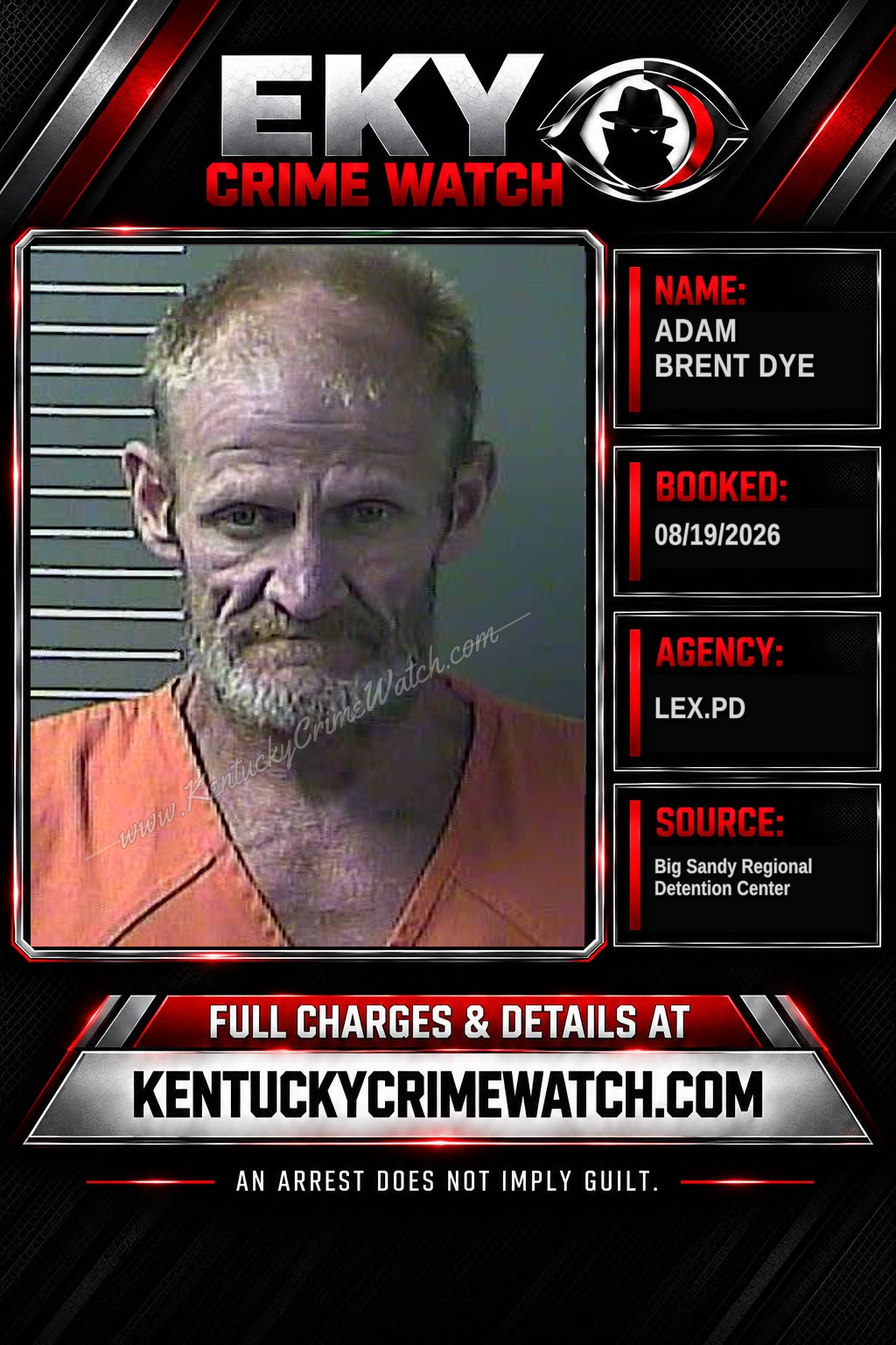 ADAM BRENT DYE booking image