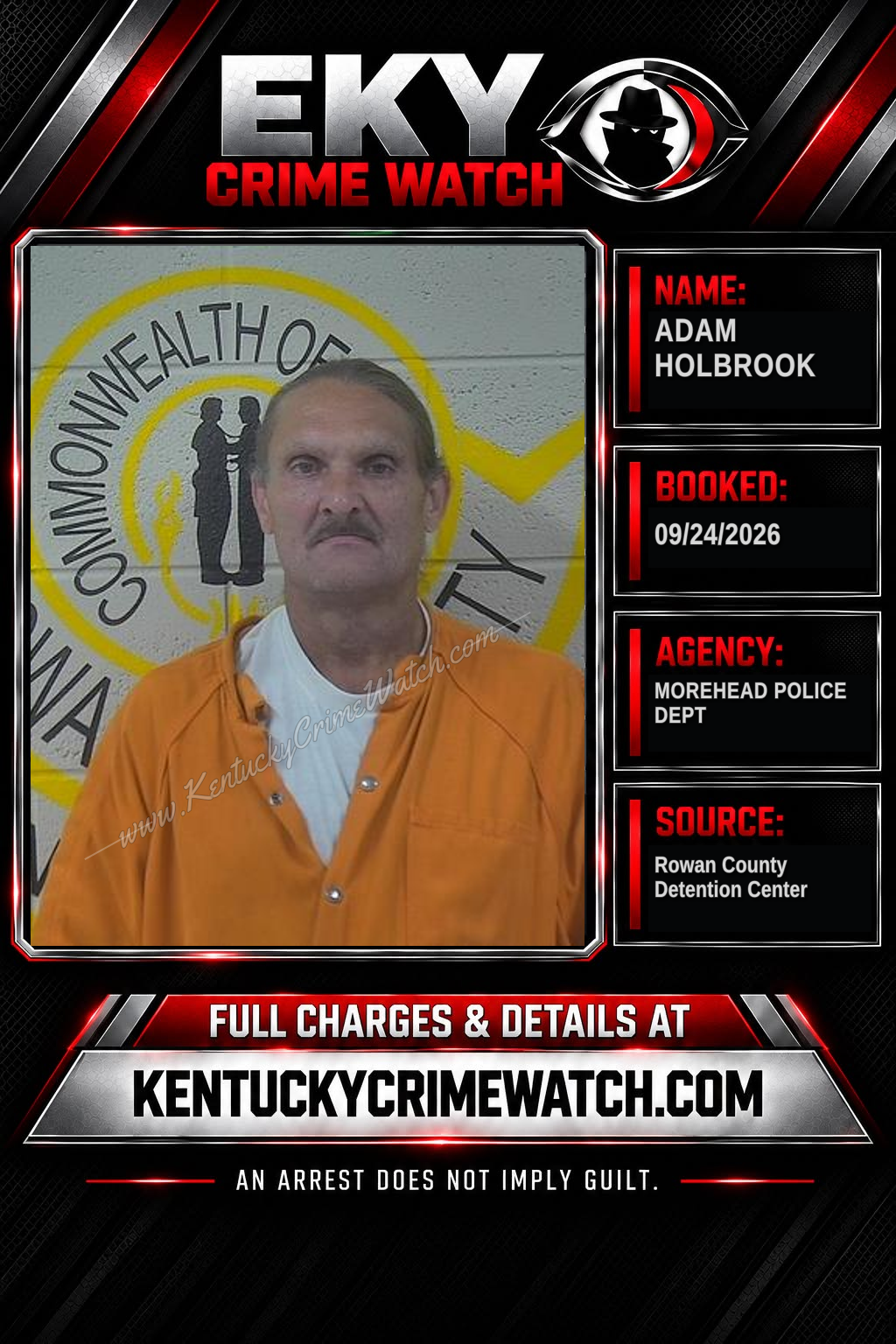 ADAM HOLBROOK booking image