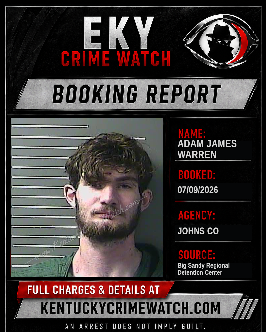 ADAM JAMES WARREN booking image