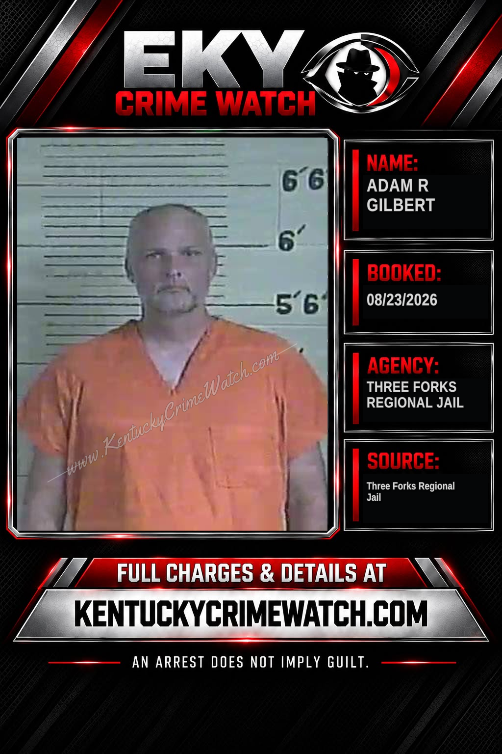 Adam R Gilbert booking image