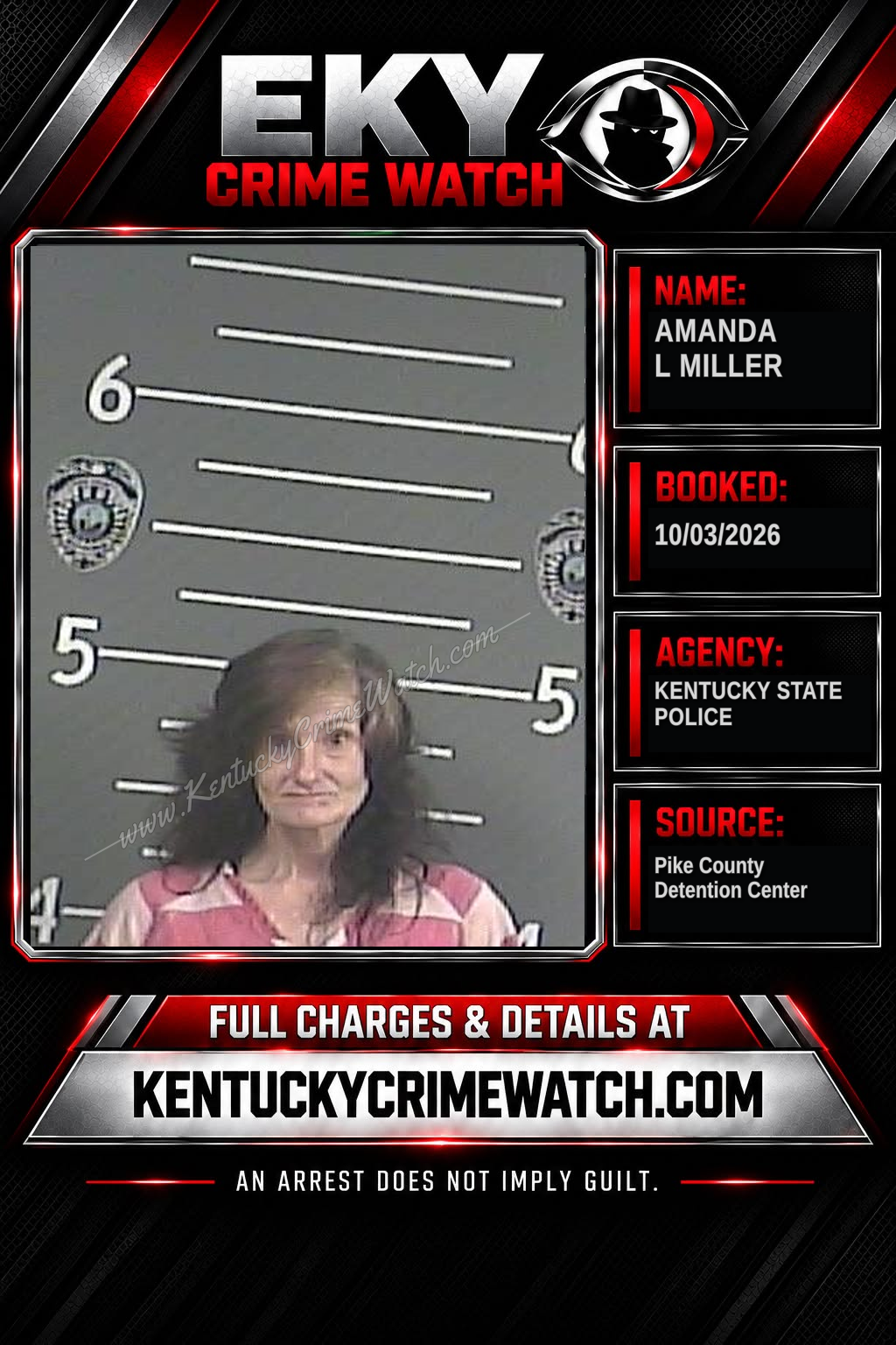 AMANDA L MILLER booking image