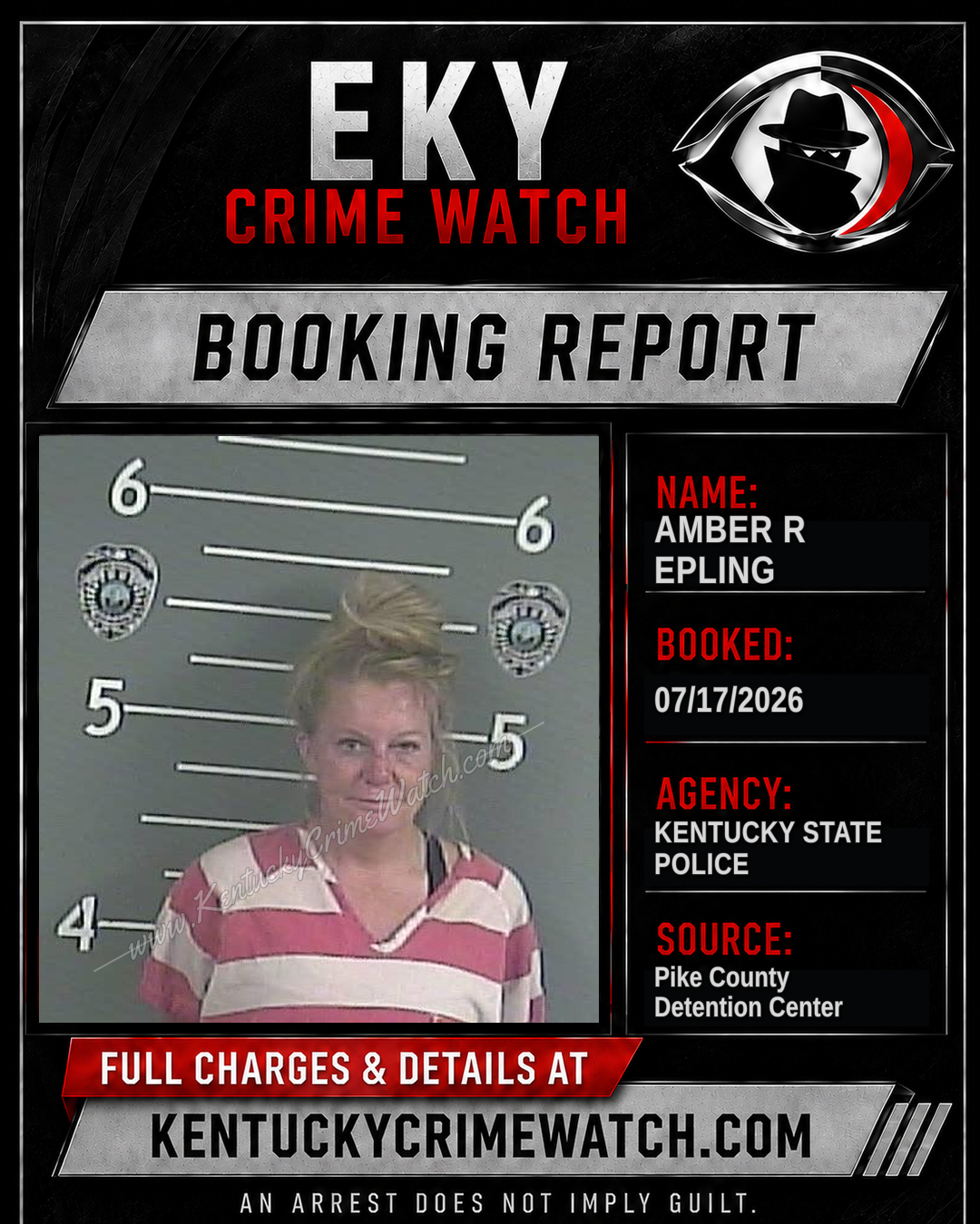 AMBER R EPLING booking image