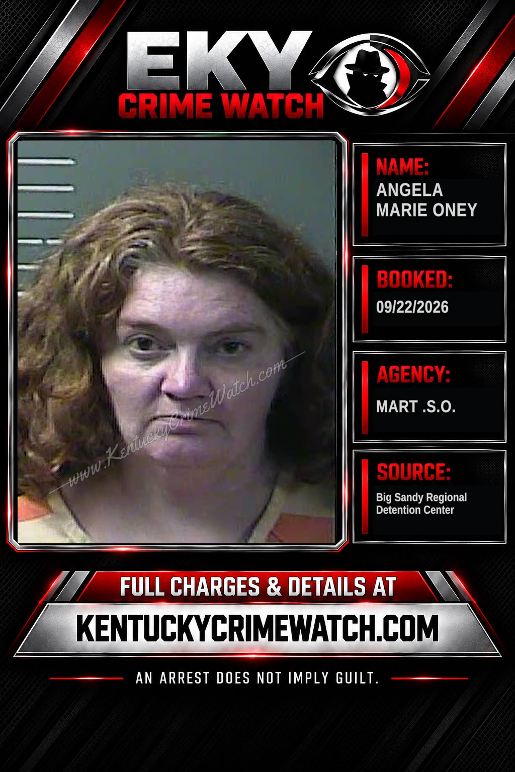 ANGELA MARIE ONEY booking image