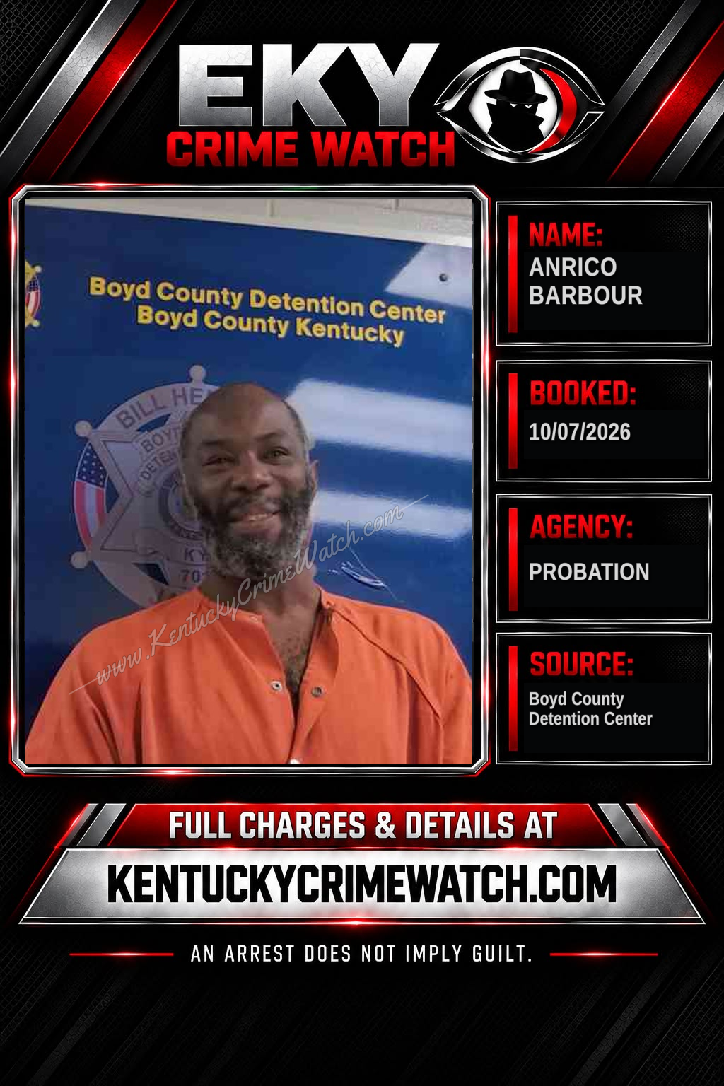 ANRICO BARBOUR booking image