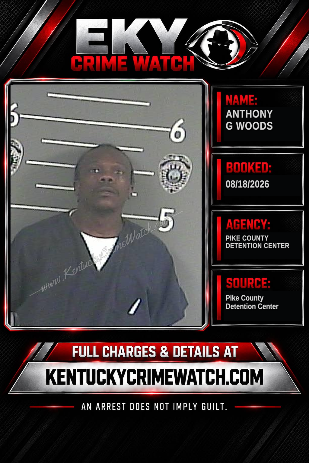 ANTHONY G WOODS booking image