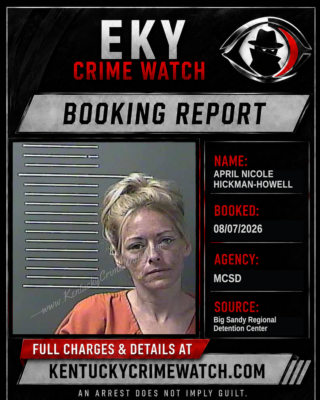 APRIL NICOLE HICKMAN-HOWELL booking image