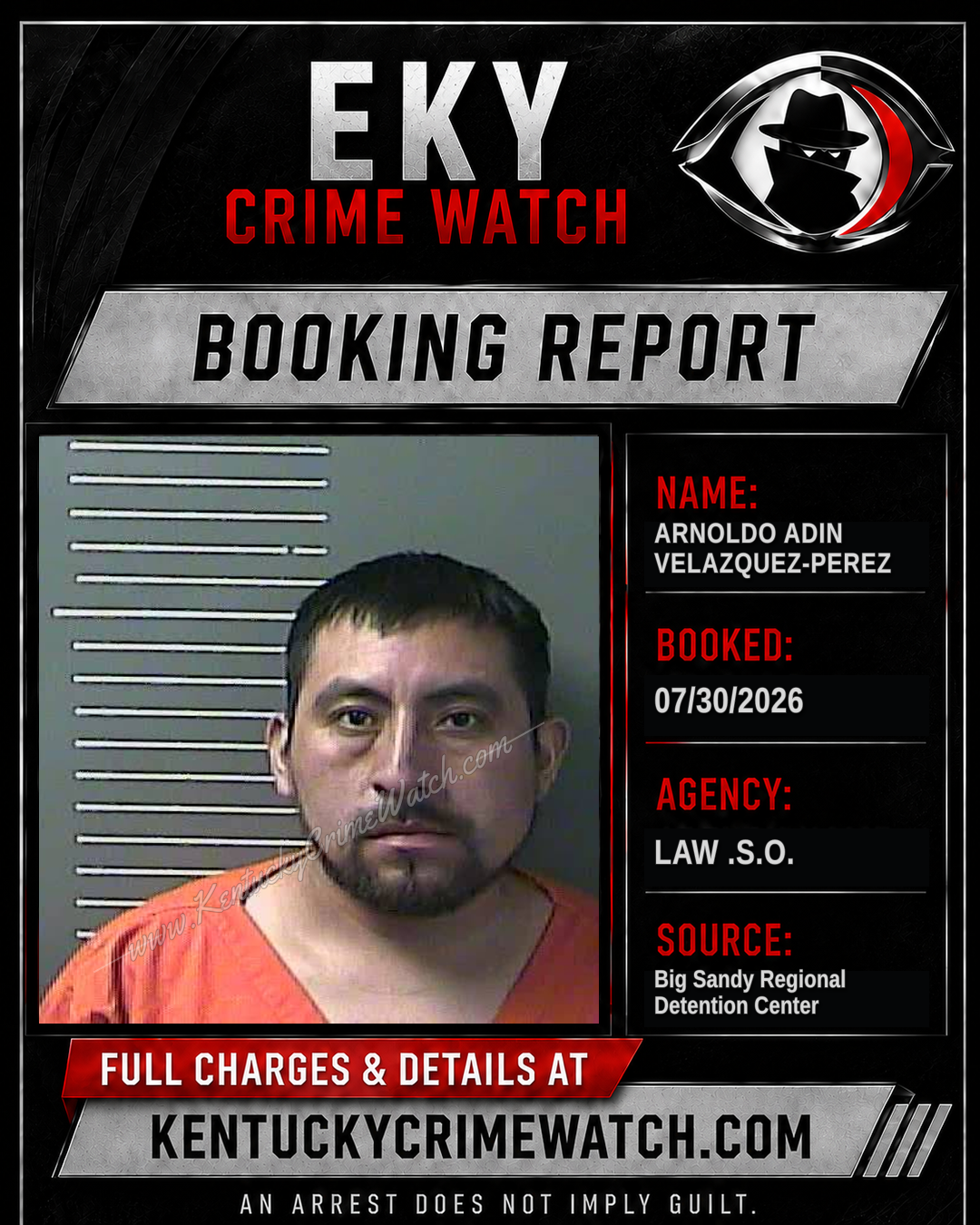 ARNOLDO ADIN VELAZQUEZ-PEREZ booking image