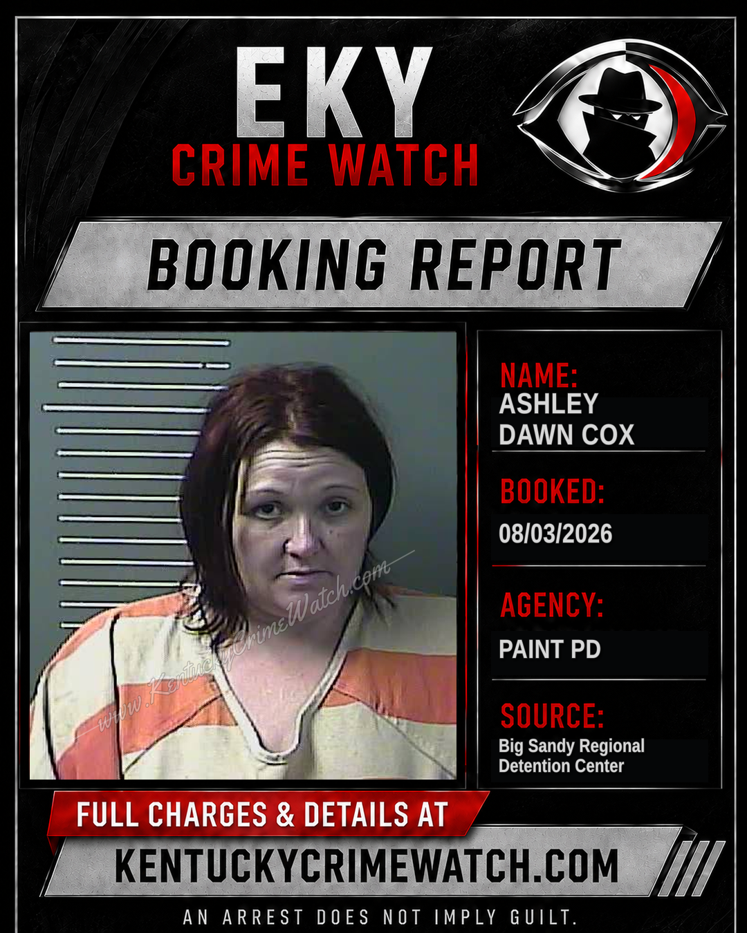 ASHLEY Dawn COX booking image