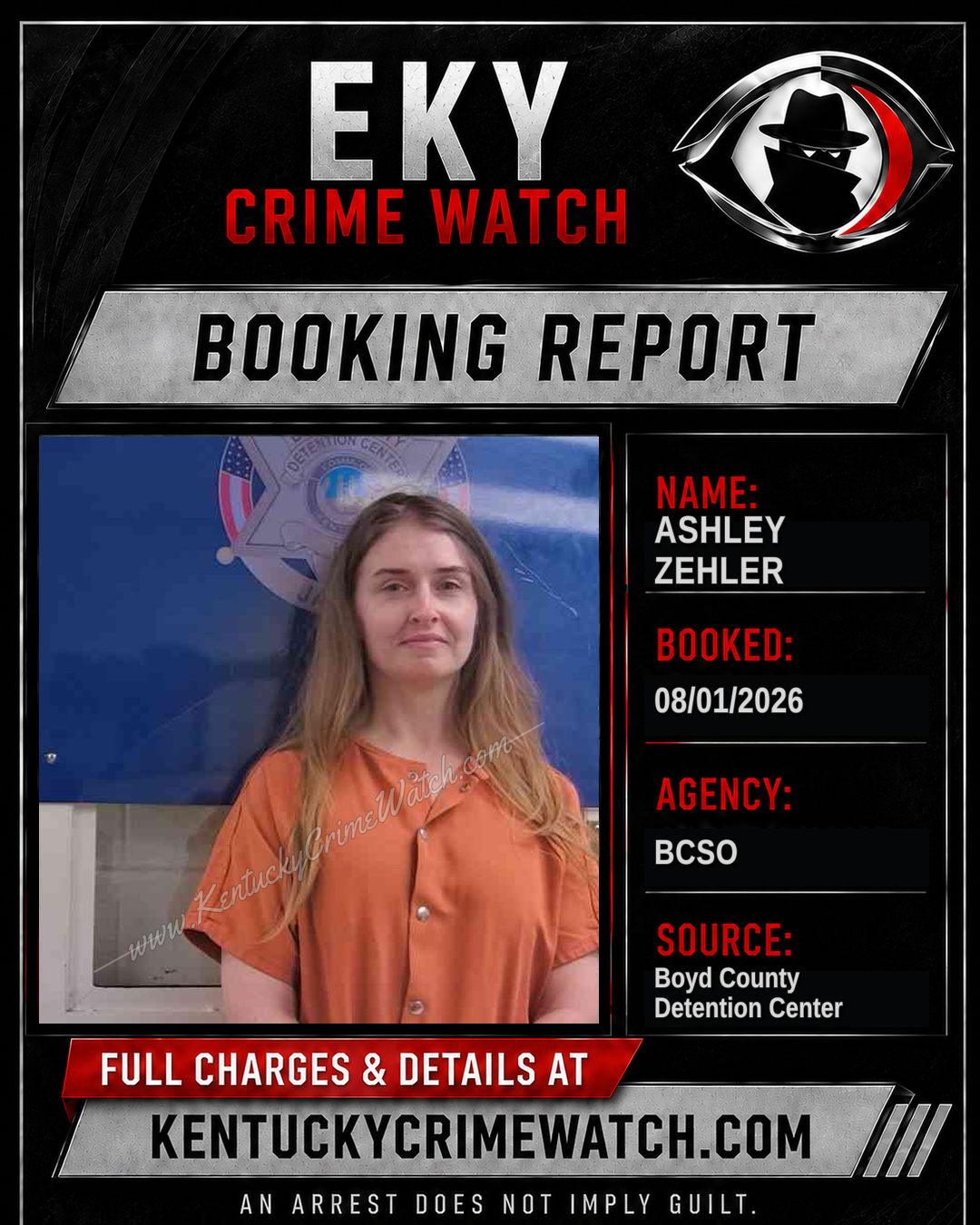 ASHLEY ZEHLER booking image