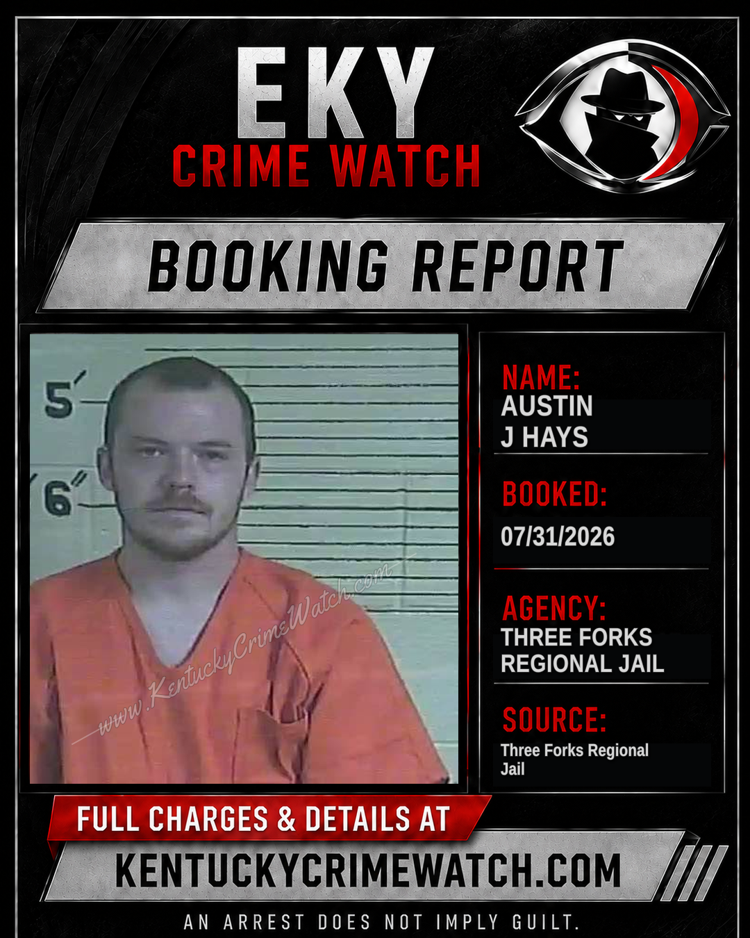 Austin J Hays booking image