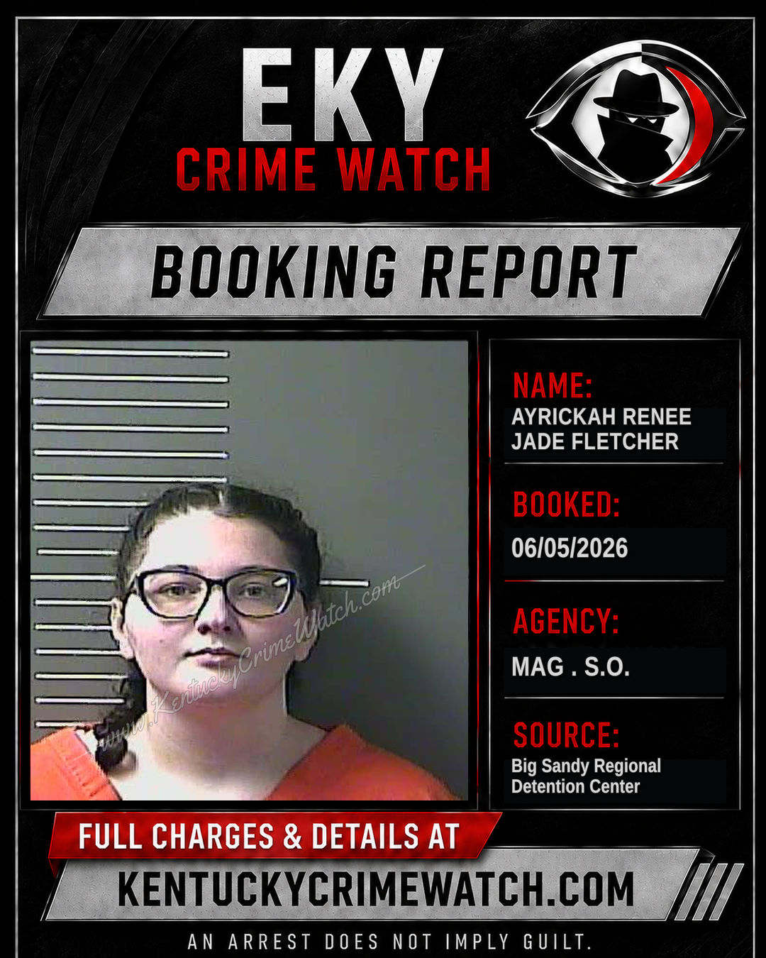AYRICKAH RENEE JADE FLETCHER booking image