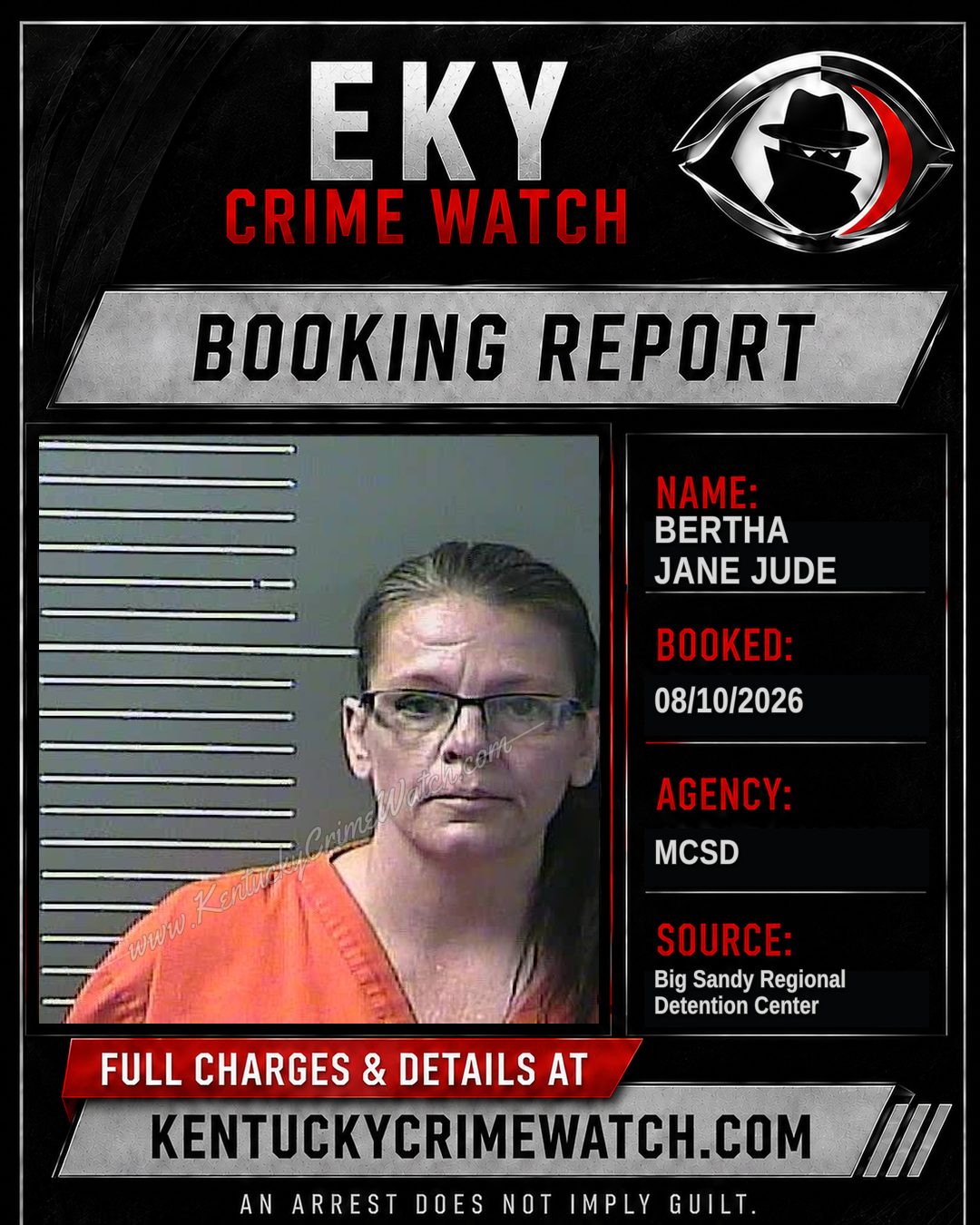 BERTHA JANE JUDE booking image