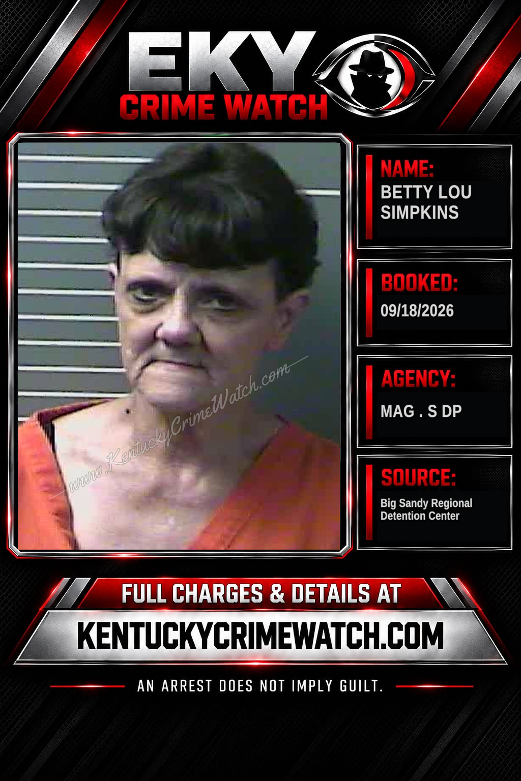 BETTY LOU SIMPKINS booking image