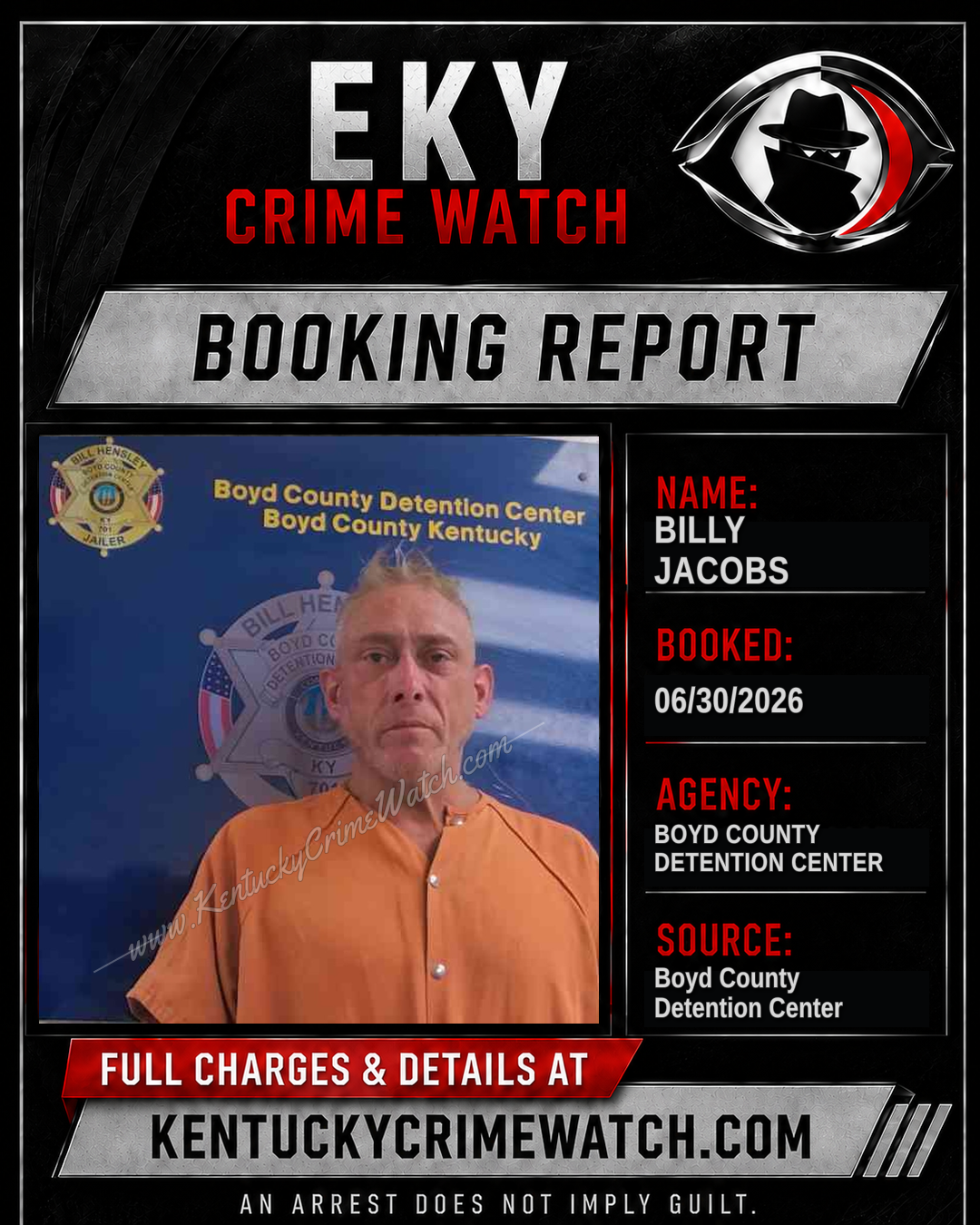 BILLY JACOBS booking image