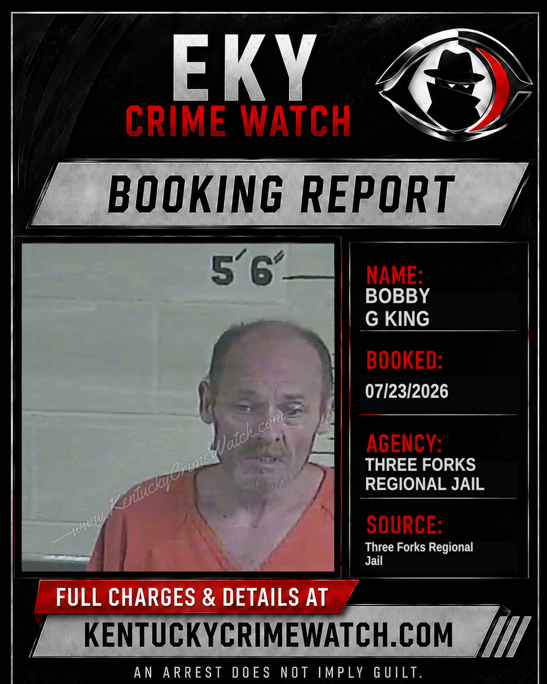 Bobby G King booking image
