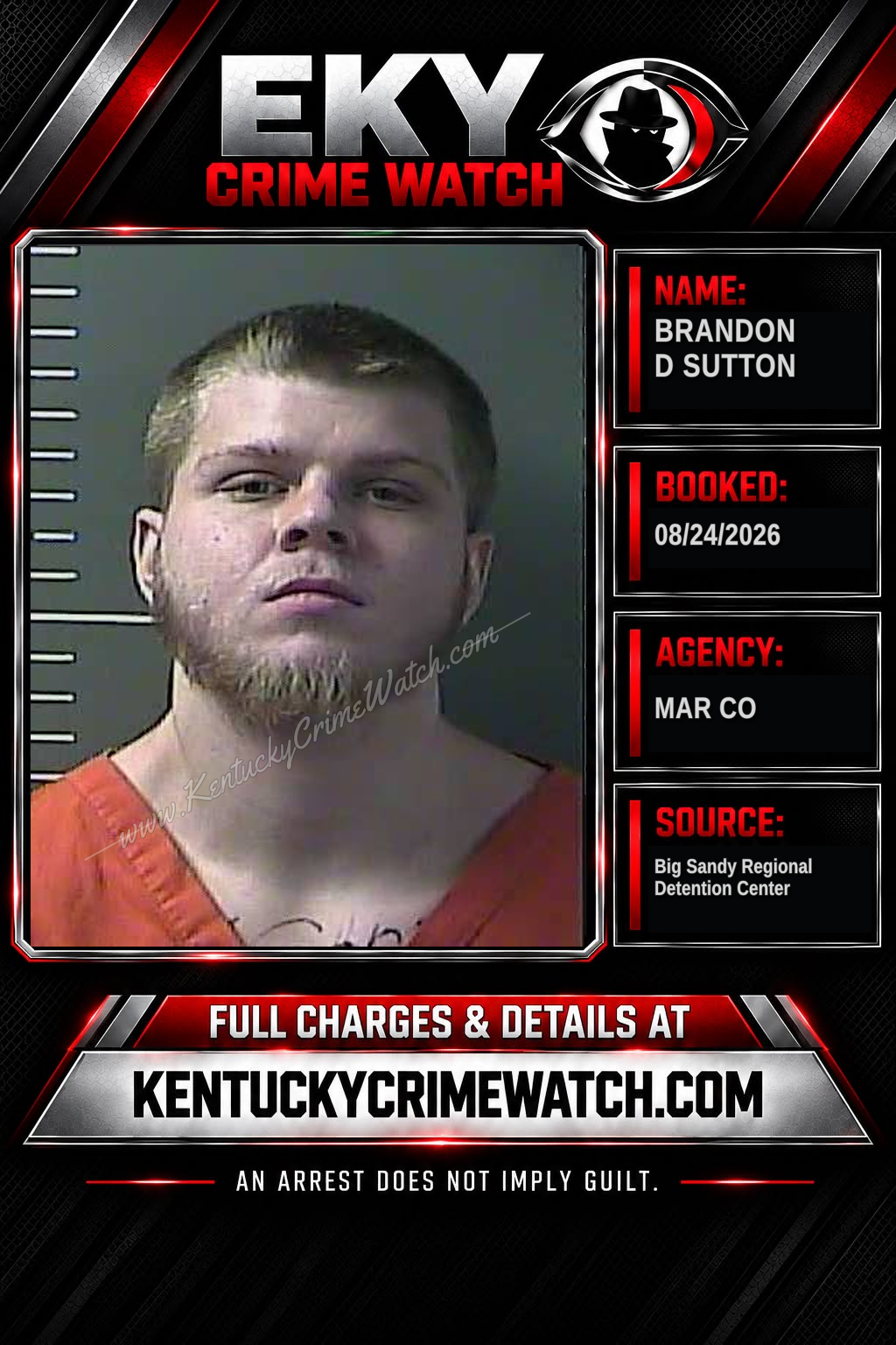 BRANDON D SUTTON booking image