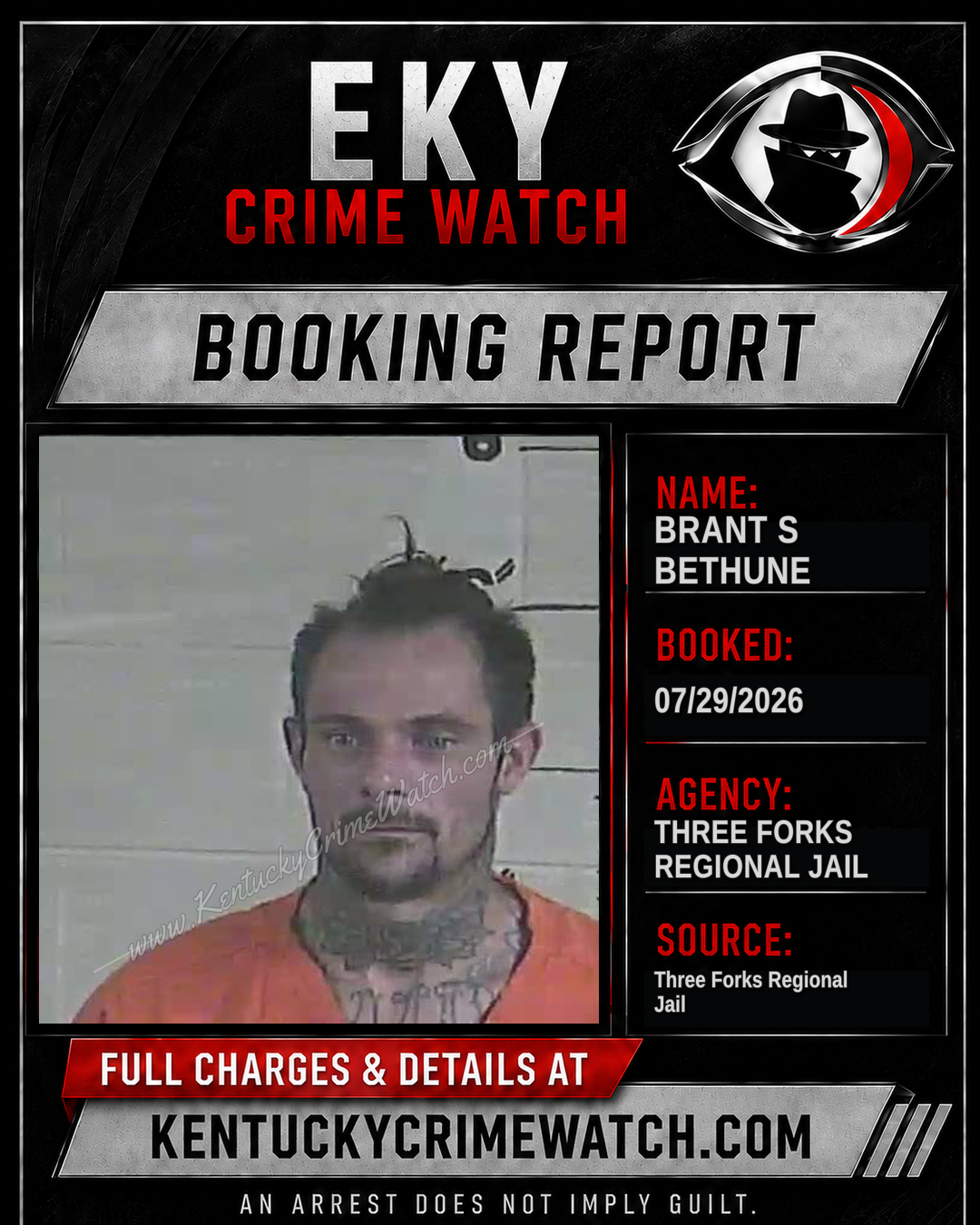 Brant S Bethune booking image