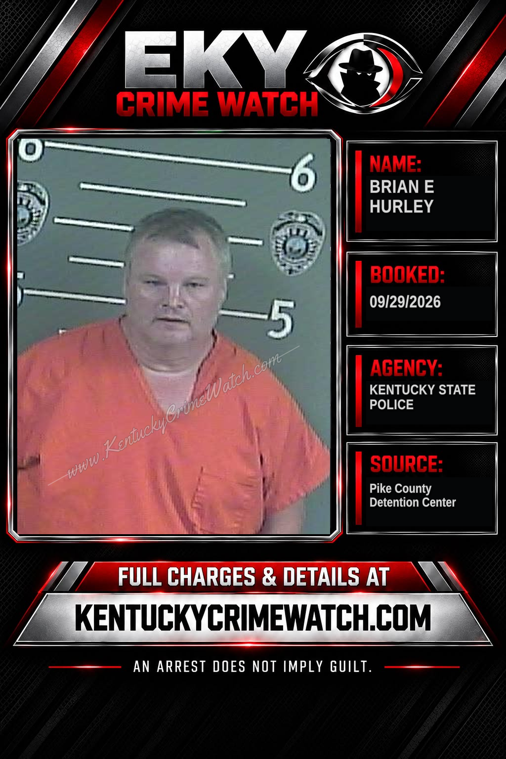 BRIAN E HURLEY booking image