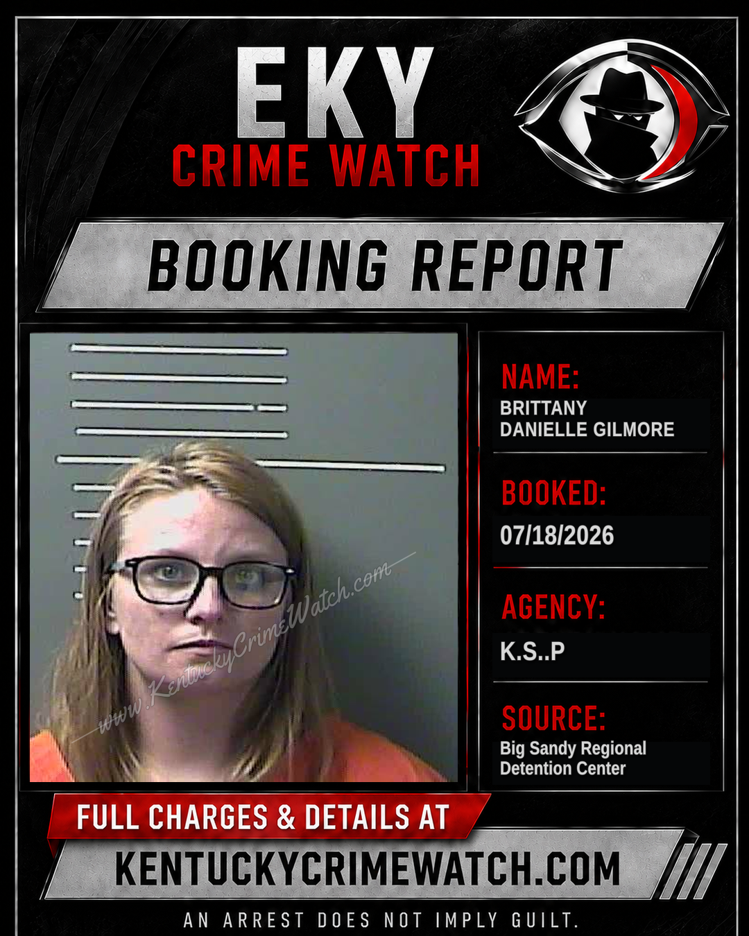 BRITTANY DANIELLE GILMORE booking image