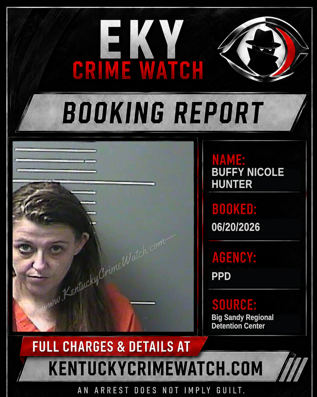 BUFFY NICOLE HUNTER booking image