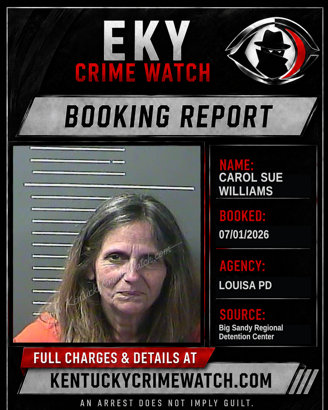 CAROL SUE WILLIAMS booking image