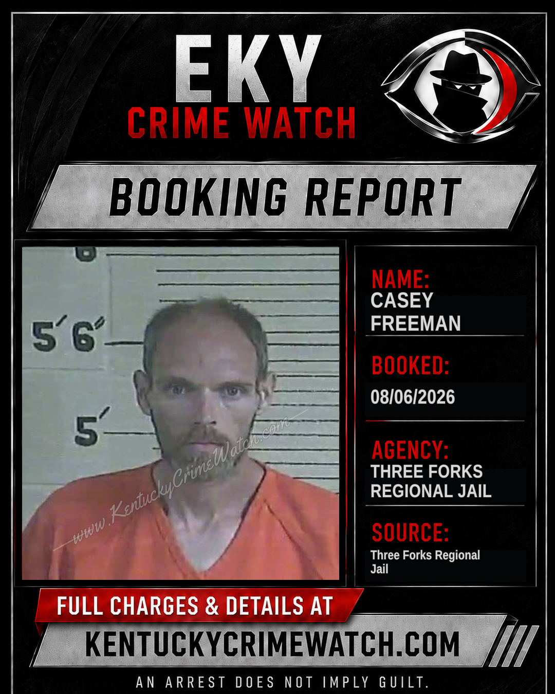 Casey Freeman booking image