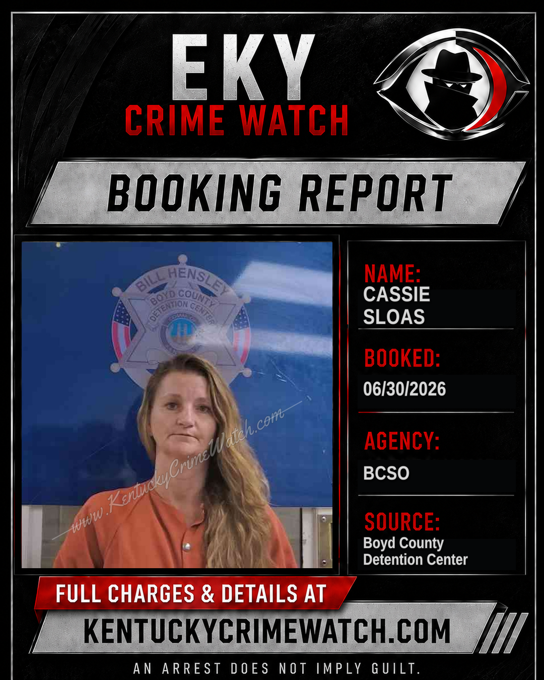 CASSIE SLOAS booking image