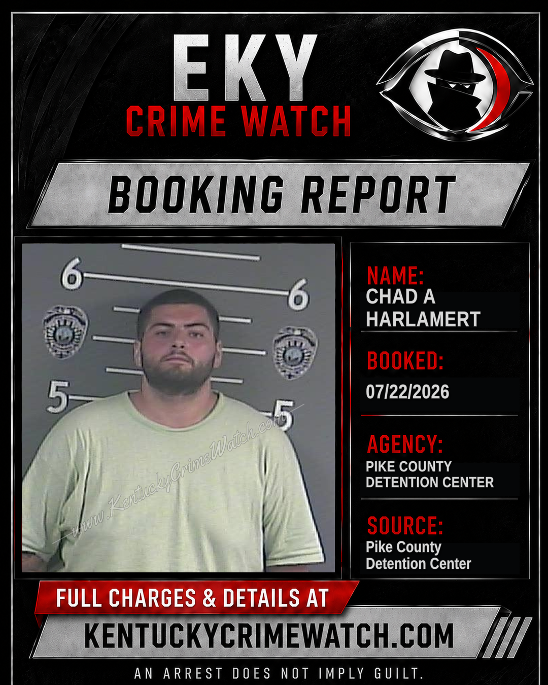 CHAD A HARLAMERT booking image