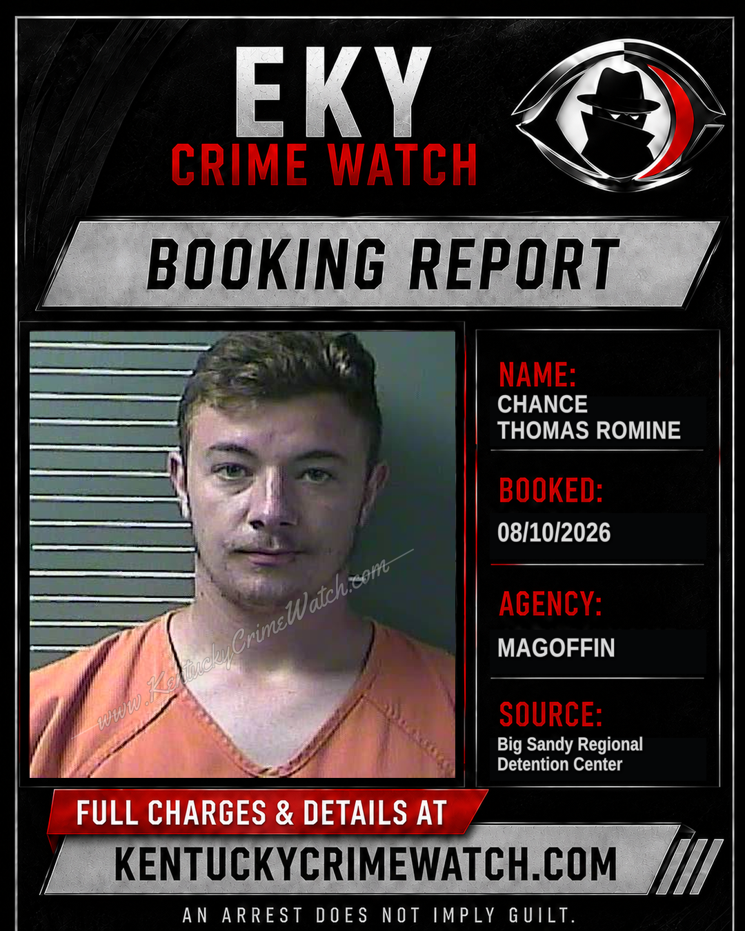 CHANCE THOMAS ROMINE booking report card