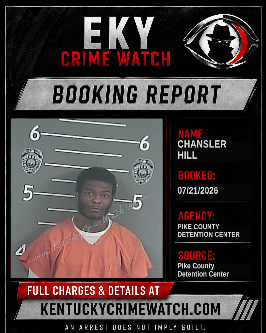 CHANSLER HILL booking image