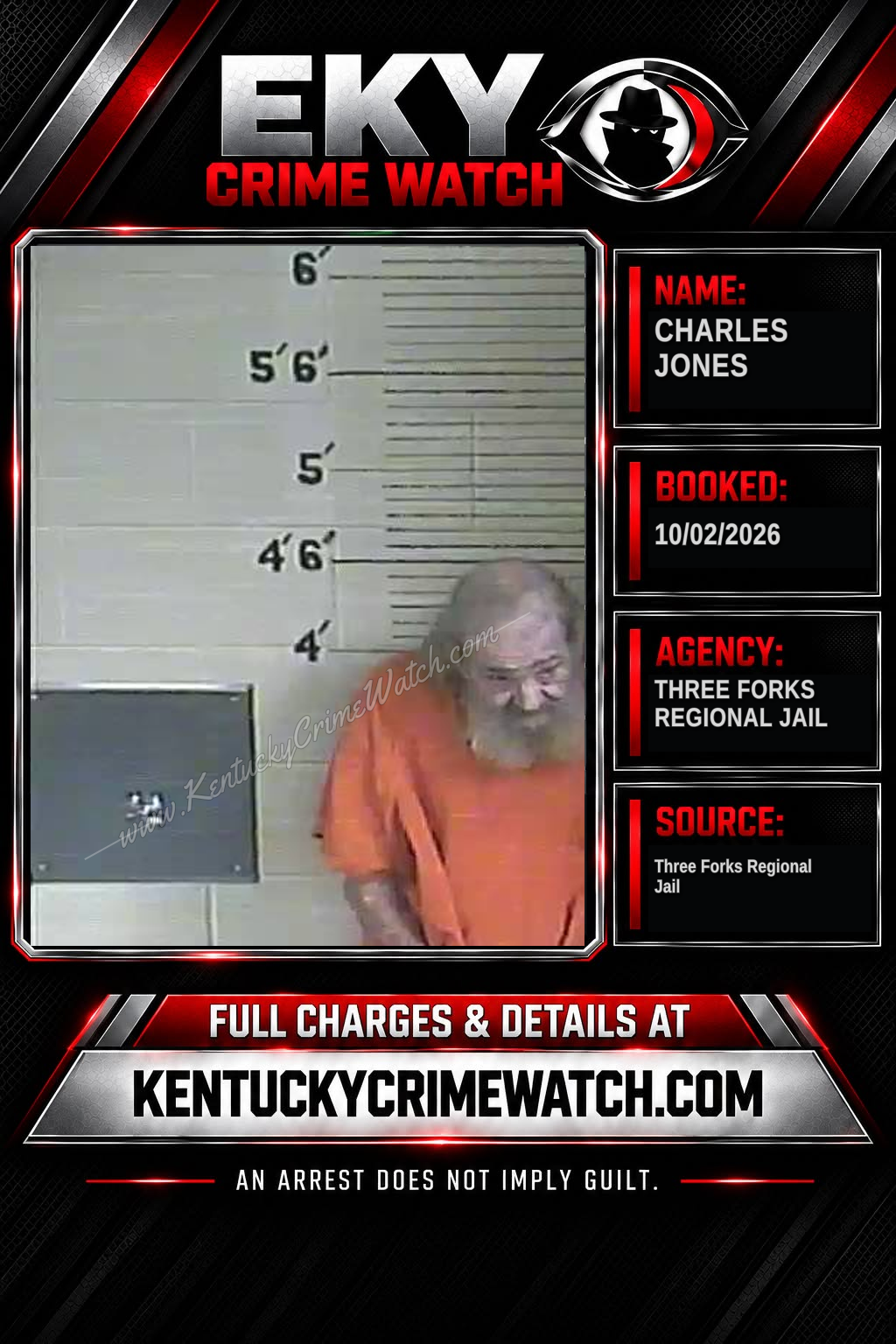 Charles Jones booking image