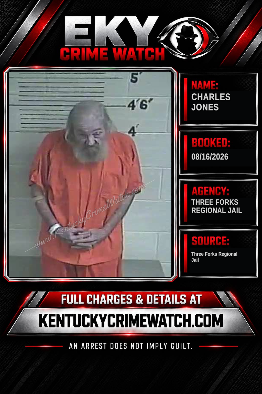 Charles Jones booking image