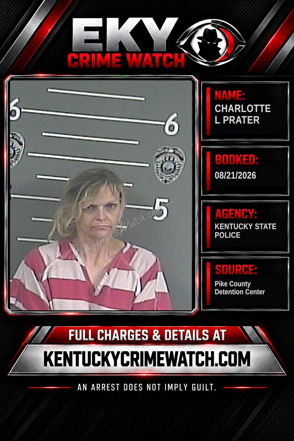 CHARLOTTE L PRATER booking image