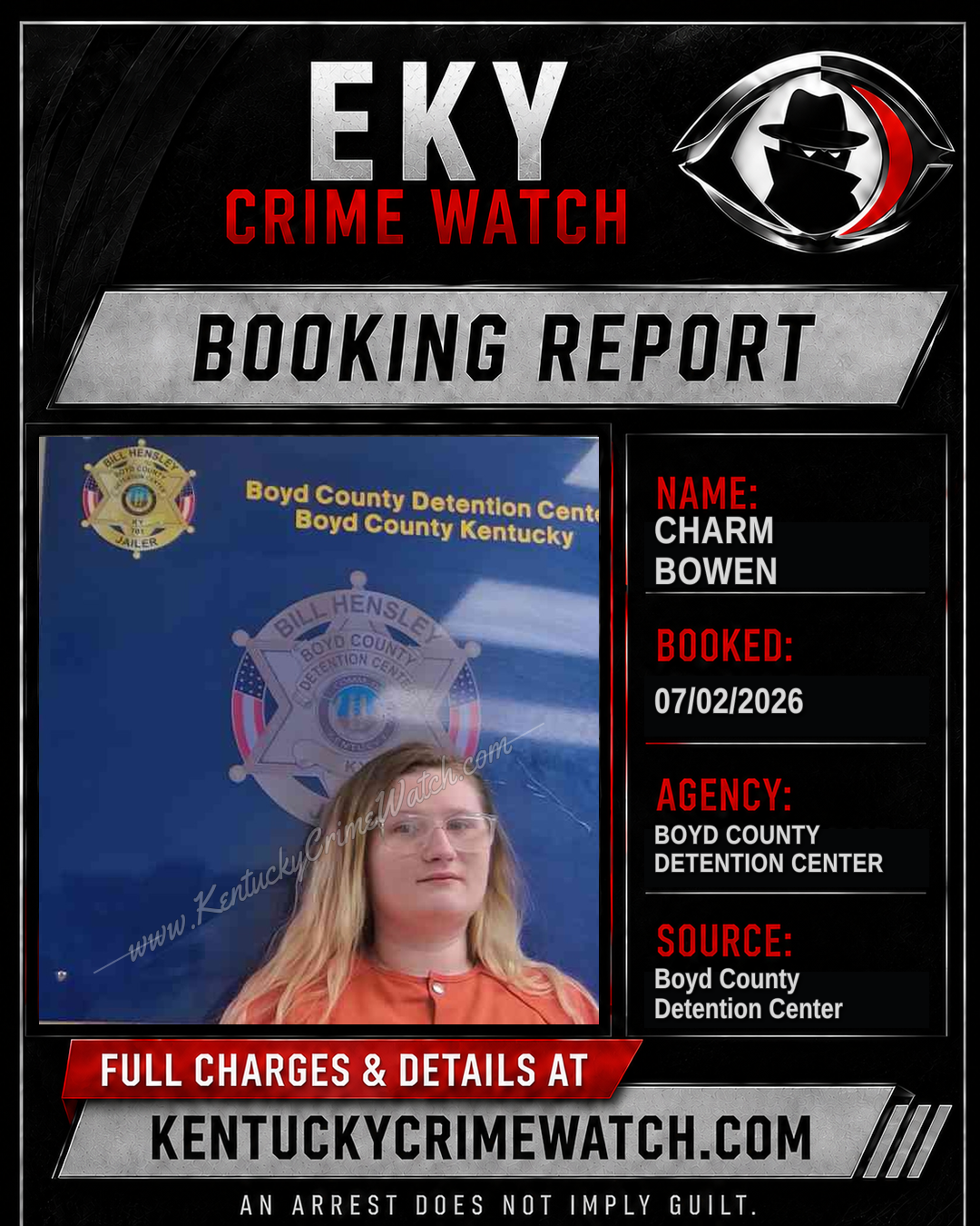 CHARM BOWEN booking image