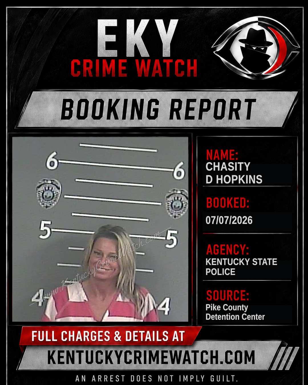 CHASITY D HOPKINS booking image