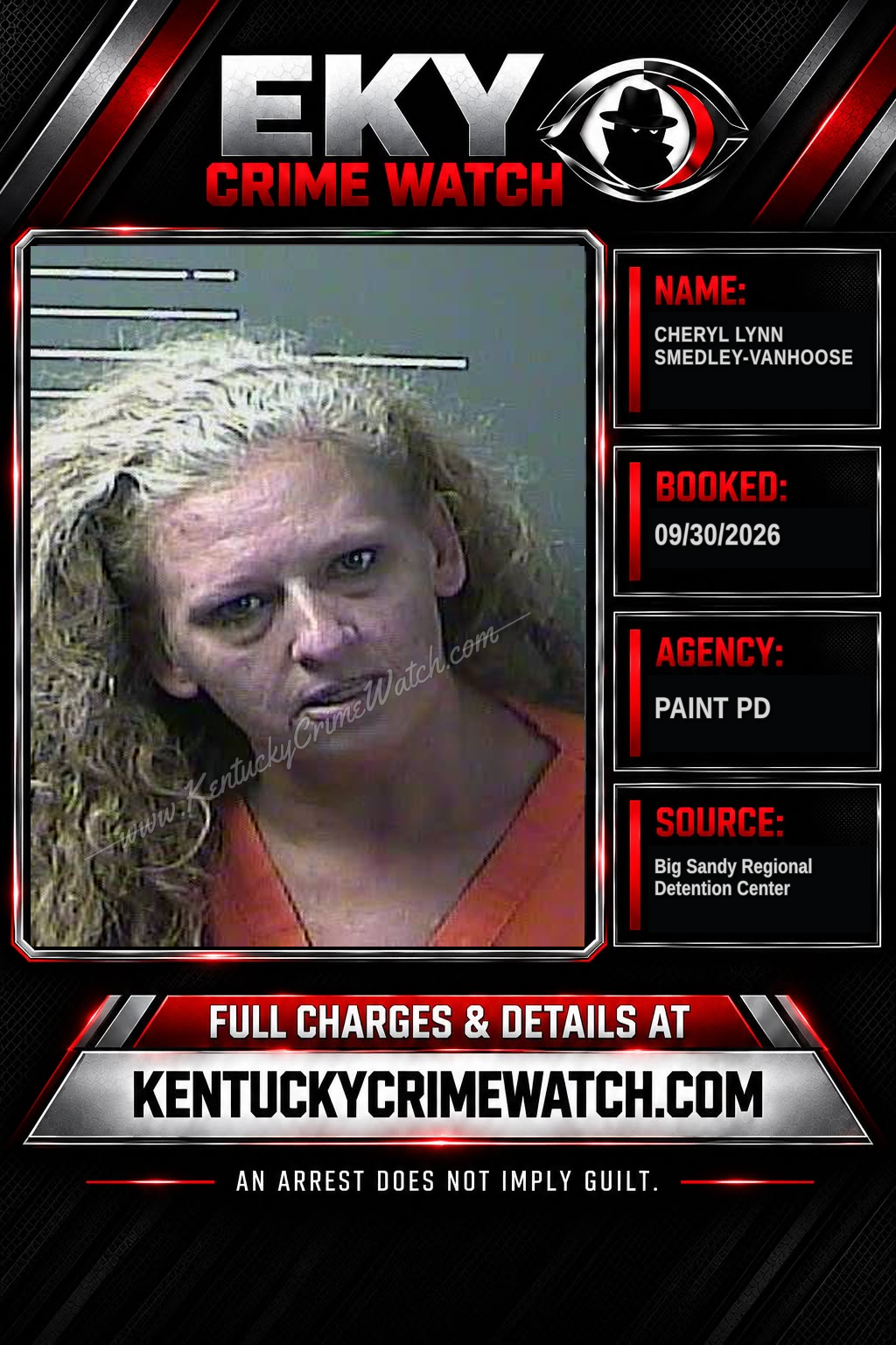 CHERYL LYNN SMEDLEY-VANHOOSE booking image