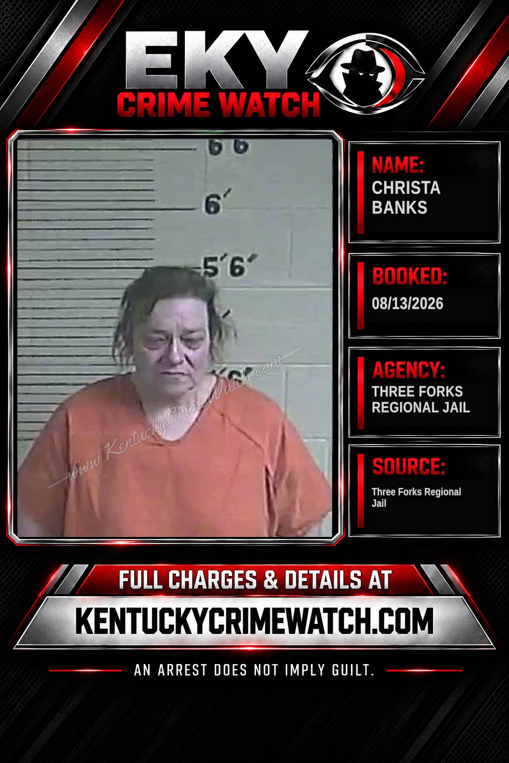 Christa Banks booking image