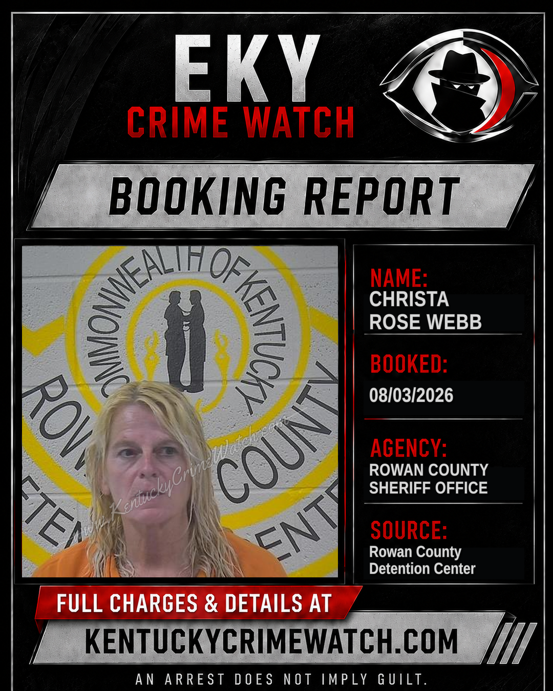 CHRISTA ROSE WEBB booking image