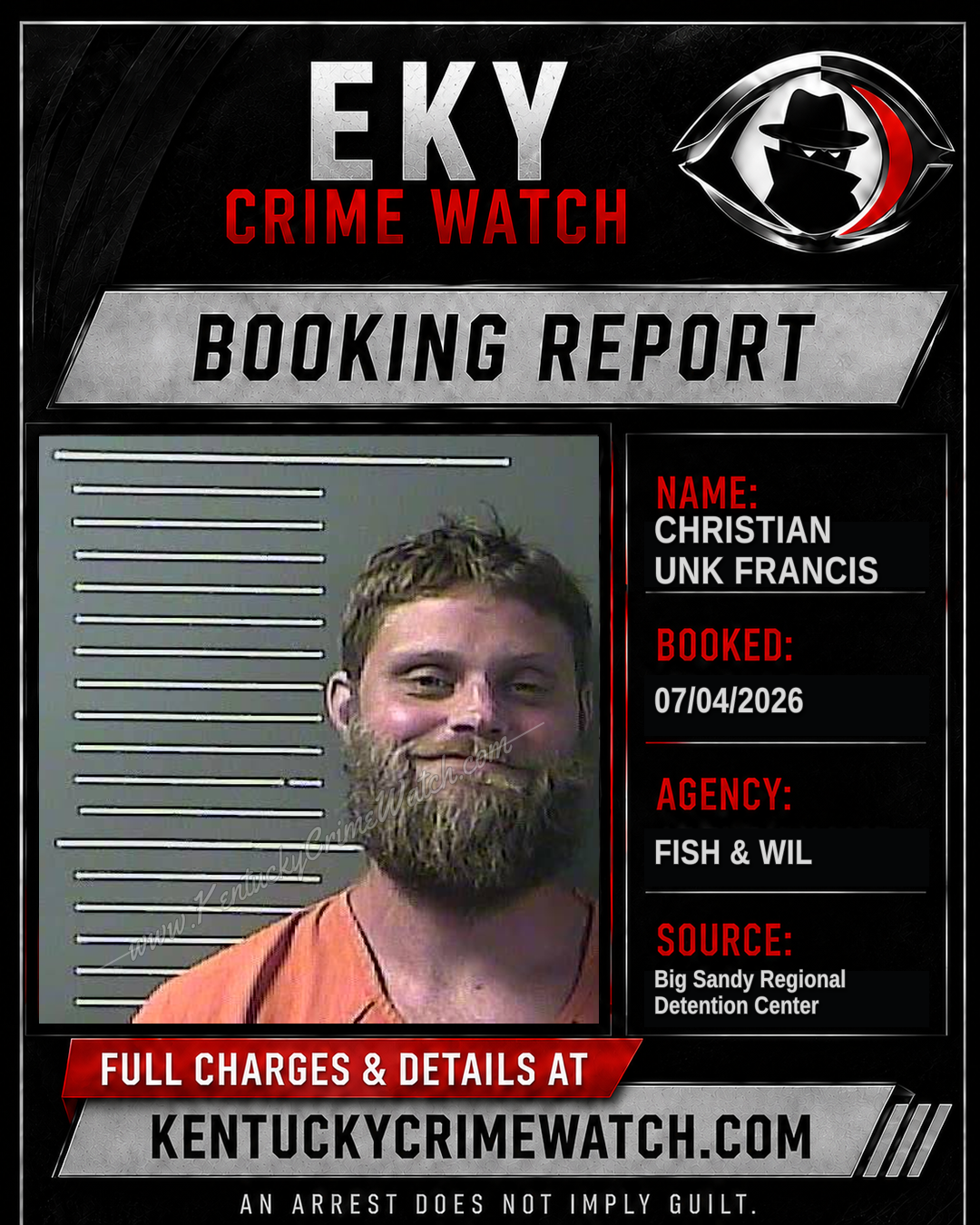 CHRISTIAN UNK FRANCIS booking image