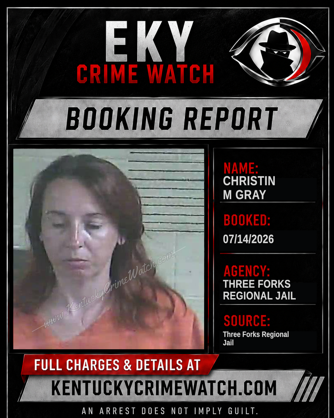 Christin M Gray booking image