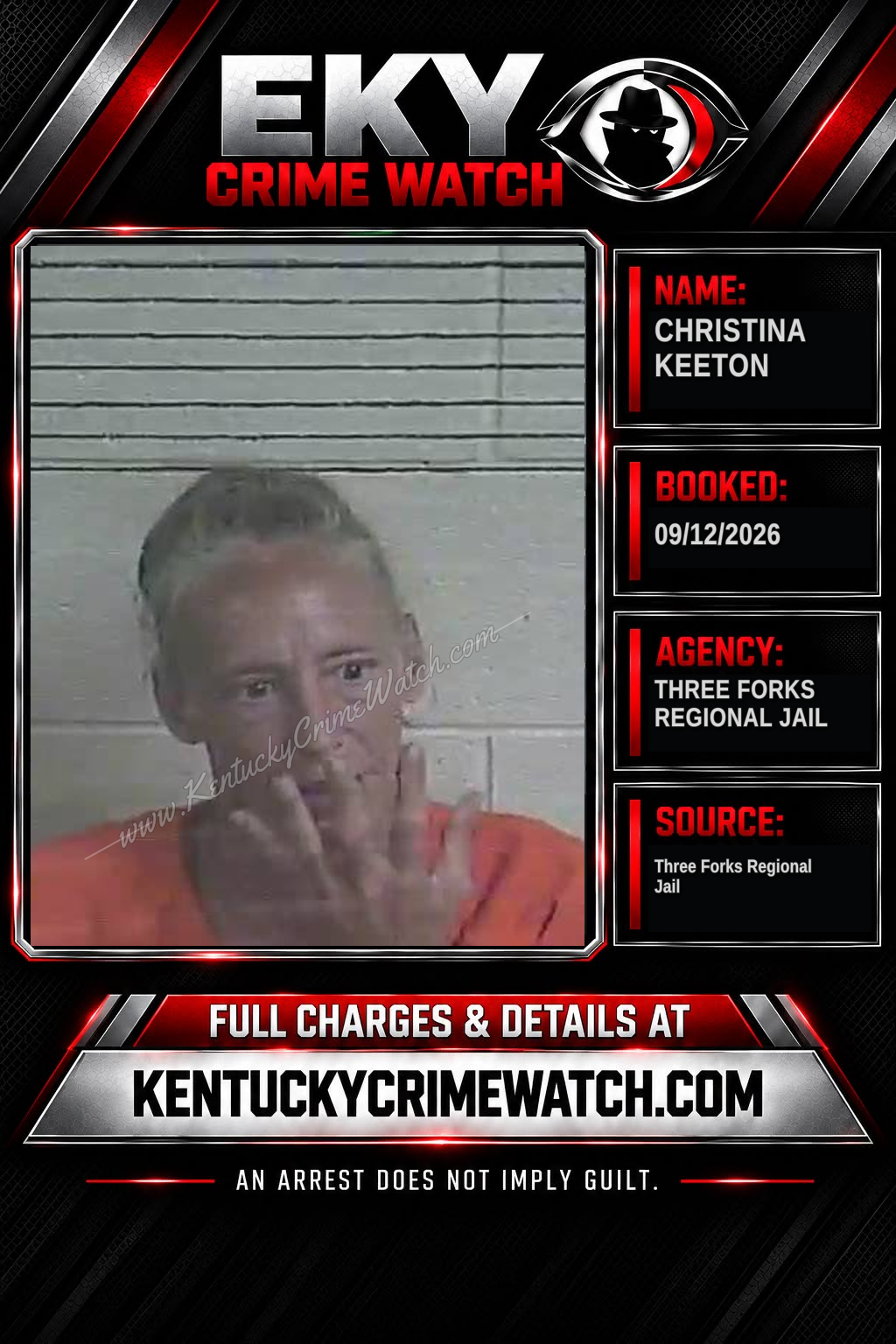 Christina Keeton booking image
