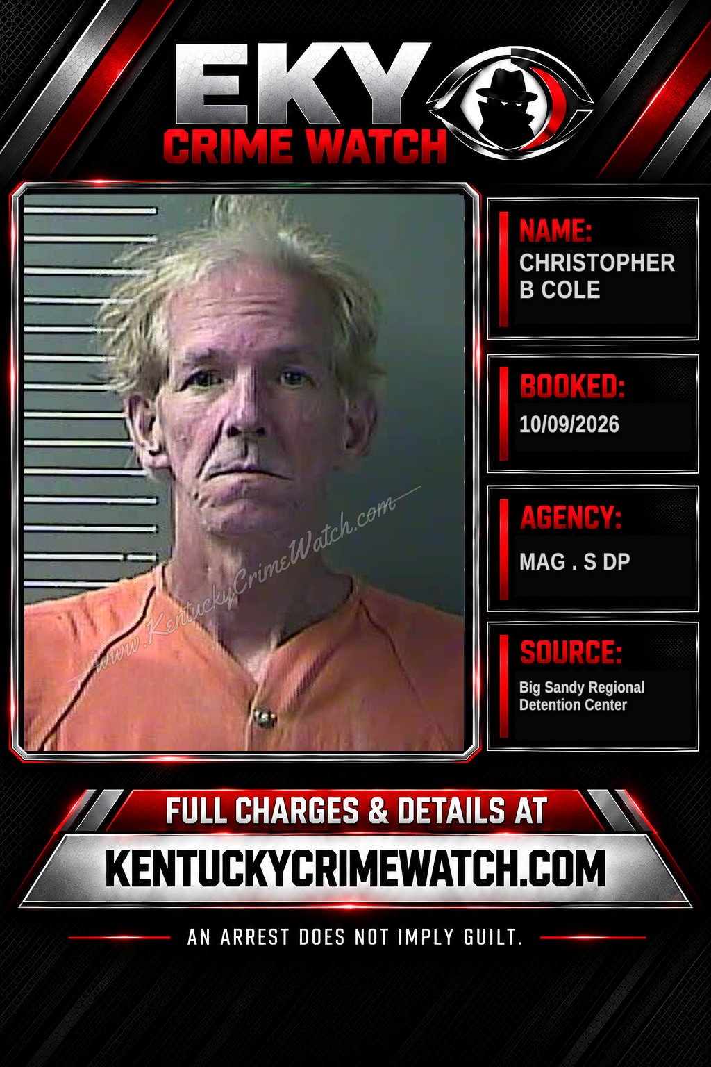 CHRISTOPHER B COLE booking image