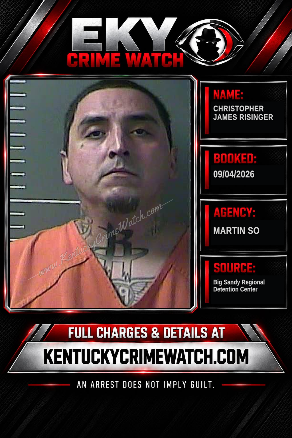 CHRISTOPHER JAMES RISINGER booking image