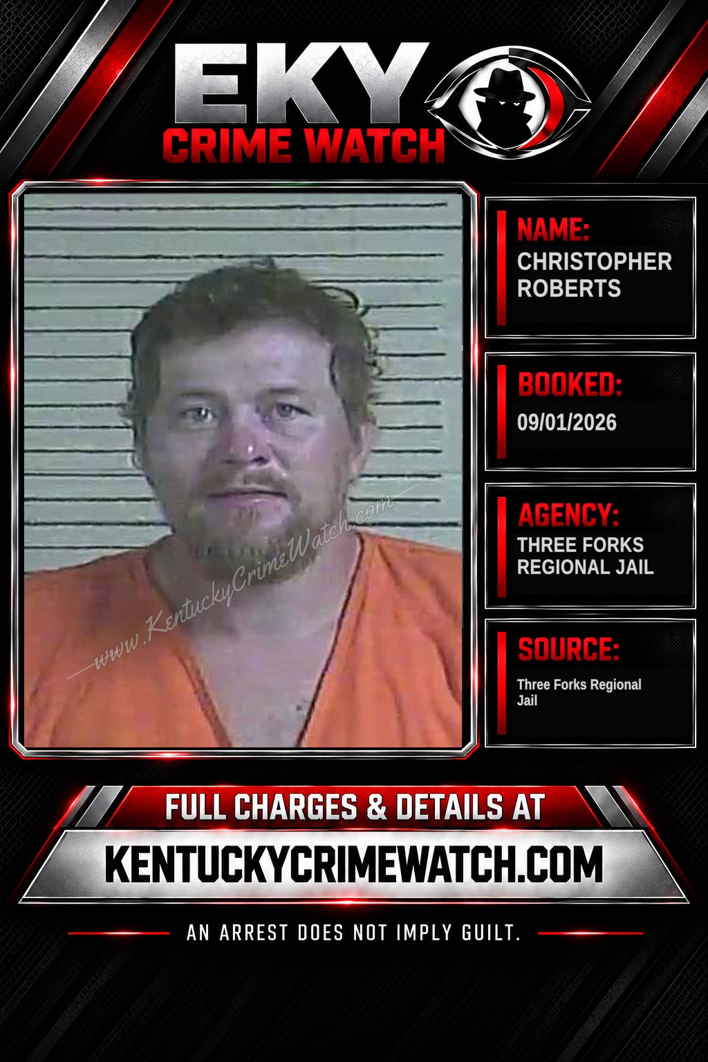 Christopher Roberts booking image