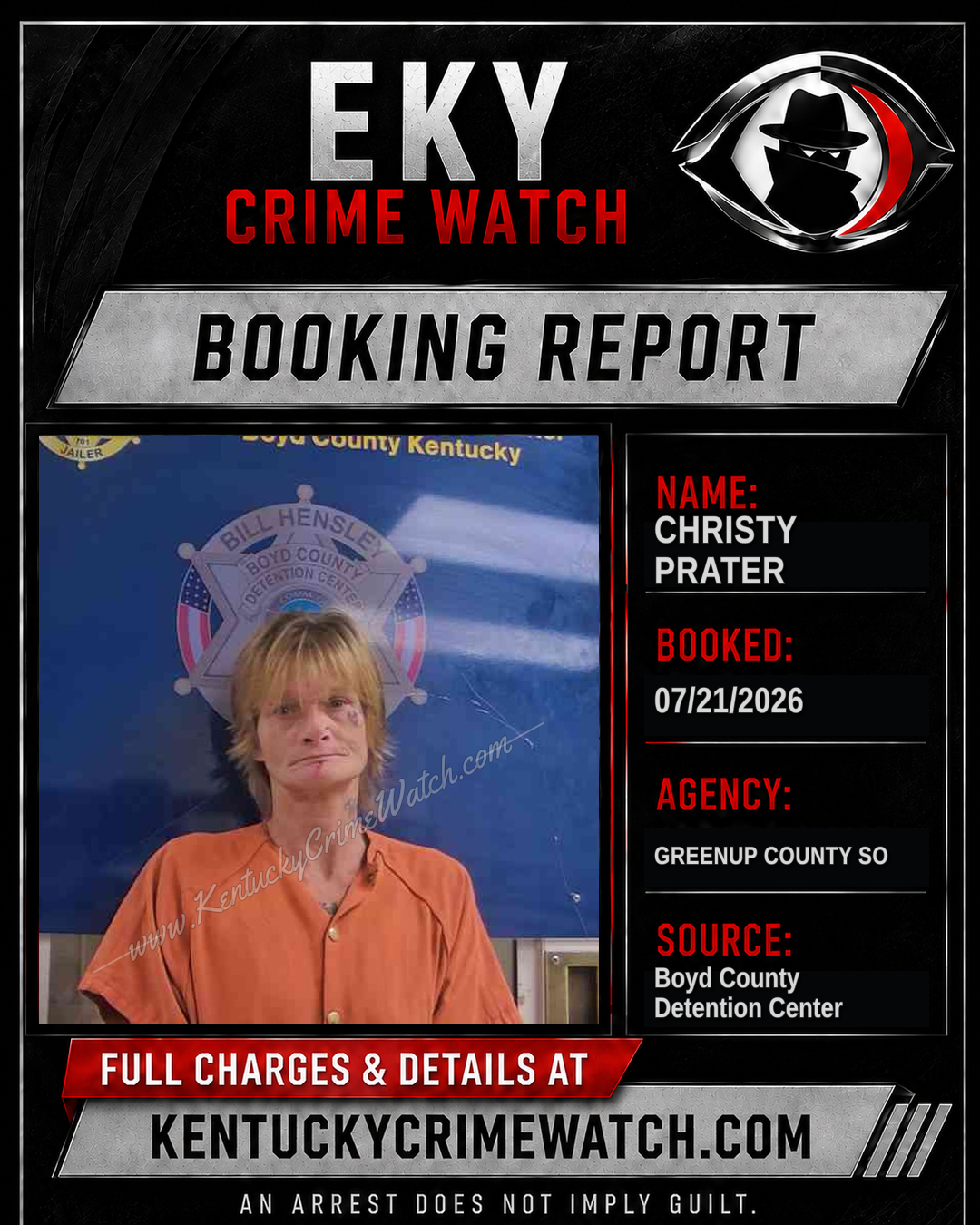 CHRISTY PRATER booking image