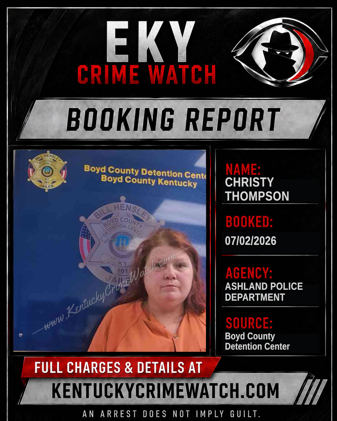 CHRISTY THOMPSON booking image