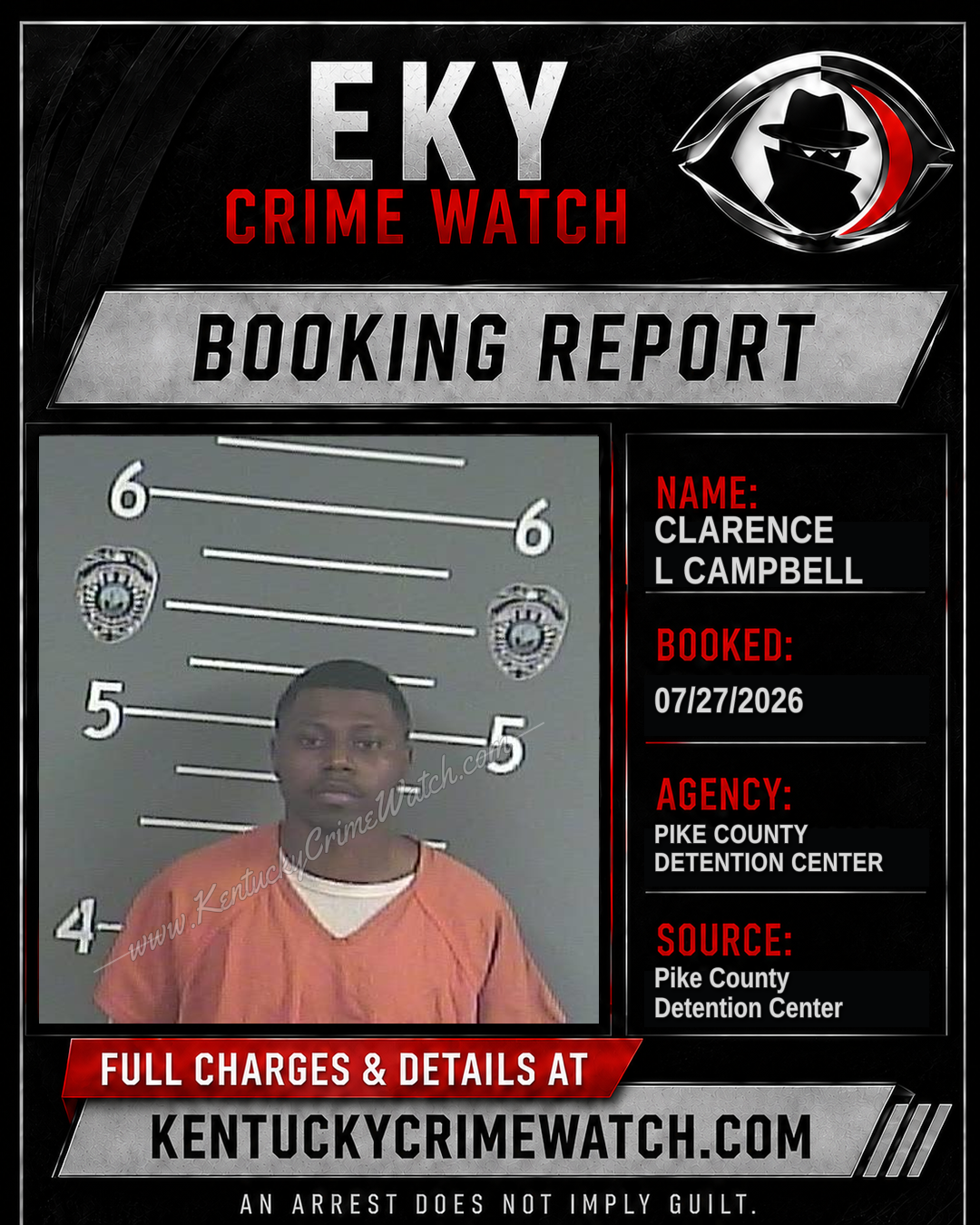 CLARENCE L CAMPBELL booking image